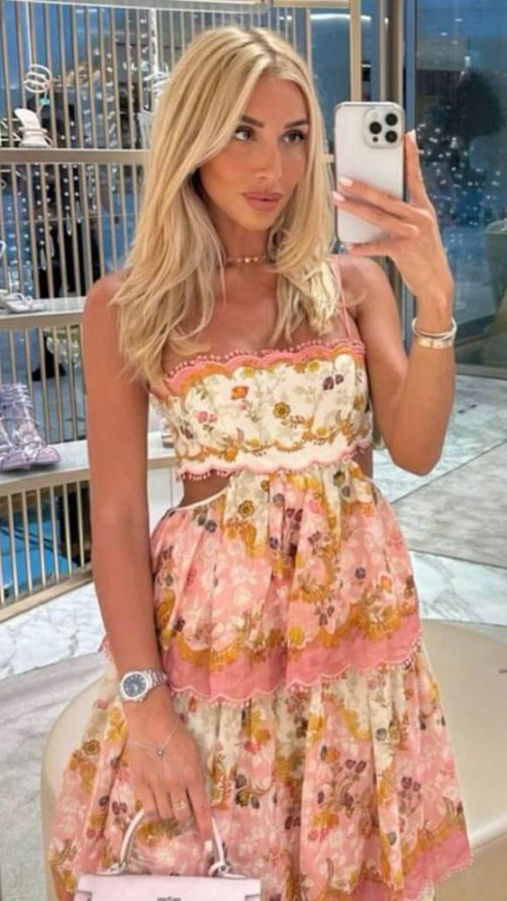 Women's Tiered Maxi Dress | Empire Waist Wedding Guest Dress