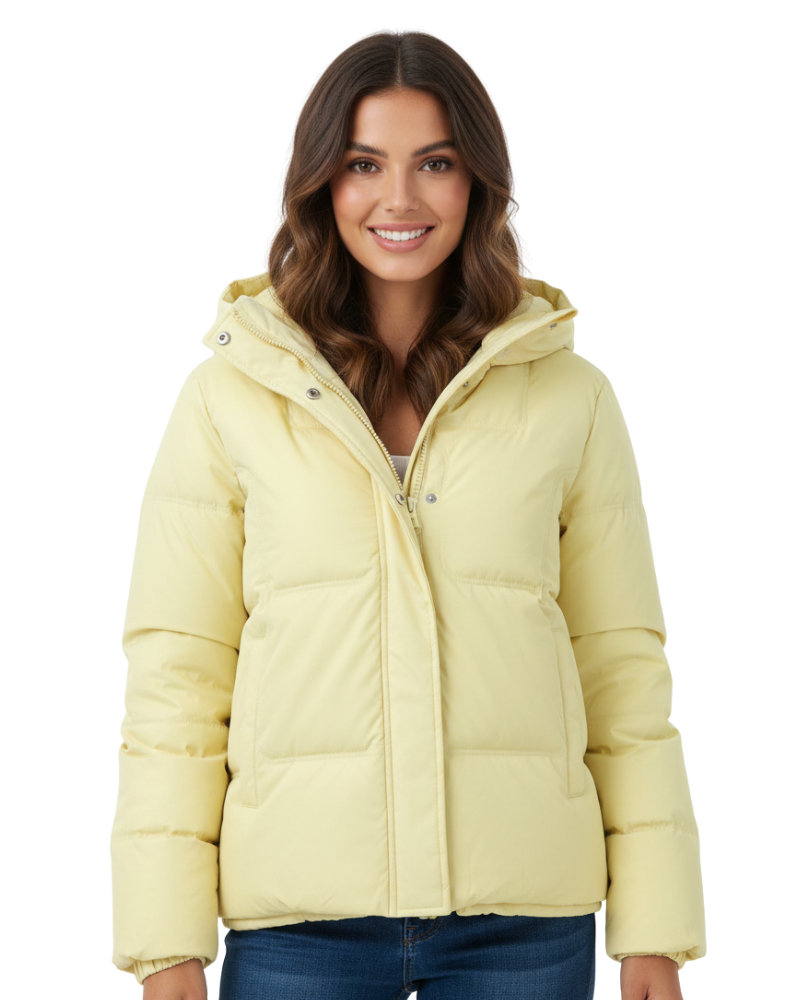 Women's Oversized Hooded Padded Puffer Jacket | Zip Up Quilted Coat