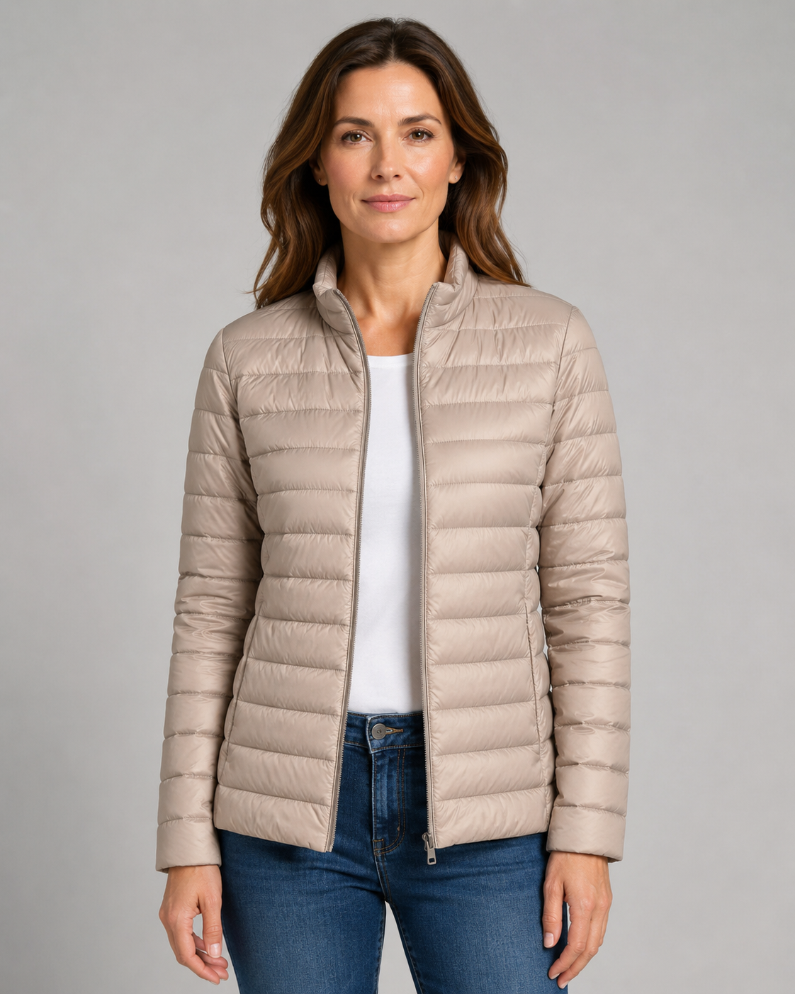 Women's Transitional Puffer Jacket | Lightweight Padded Zip Up