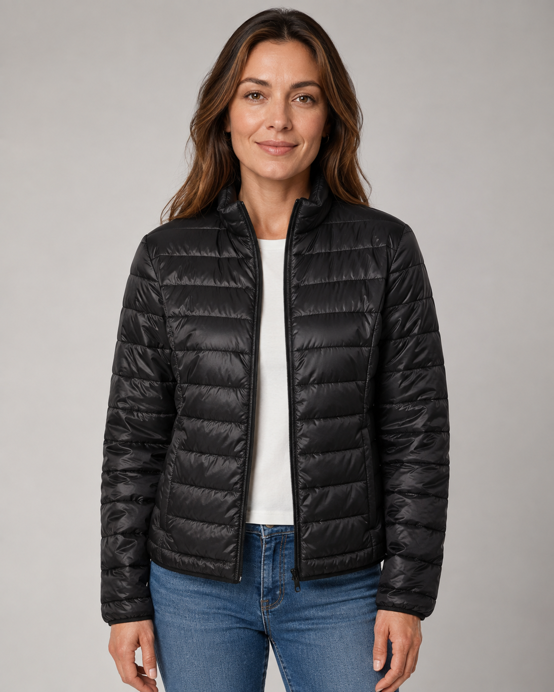 Women's Transitional Puffer Jacket | Lightweight Padded Zip Up