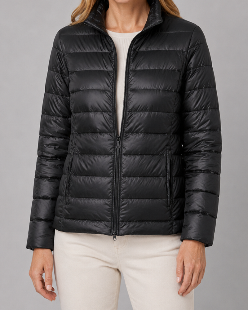 Women's Lightweight Quilted Jacket | Padded Zip Up Puffer Coat