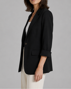 Women's Tailored Notch Lapel Single Button Workwear Blazer
