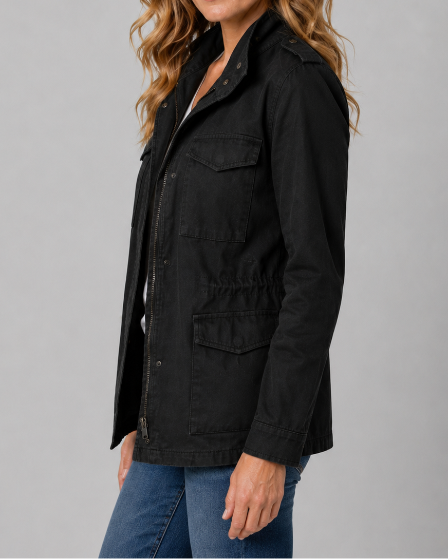 Women's Lightweight Zip Up Utility Jacket