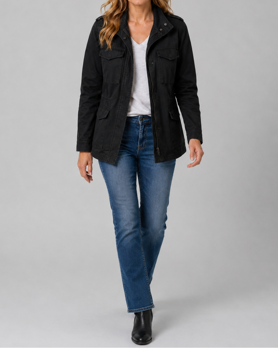 Women's Lightweight Zip Up Utility Jacket