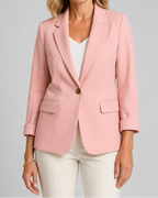 Women's Tailored Notch Lapel Single Button Workwear Blazer