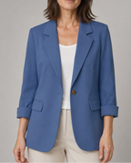 Women's Tailored Notch Lapel Single Button Workwear Blazer
