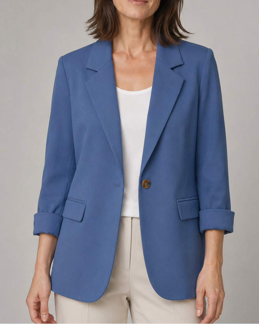 Women's Tailored Notch Lapel Single Button Workwear Blazer