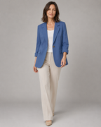 Women's Tailored Notch Lapel Single Button Workwear Blazer