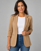 Women's Open Front Blazer | Notch Lapel Long Sleeve Tailored Jacket