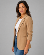 Women's Open Front Blazer | Notch Lapel Long Sleeve Tailored Jacket