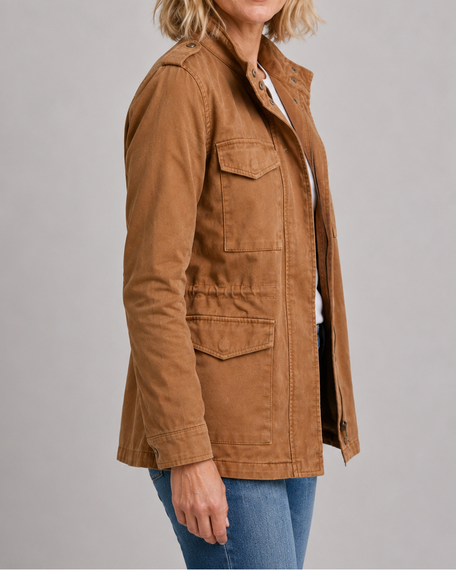 Women's Lightweight Zip Up Utility Jacket
