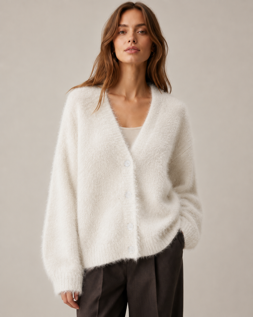 Women's Oversized Cardigan | Button Up Long Sleeve Knit Cardigan