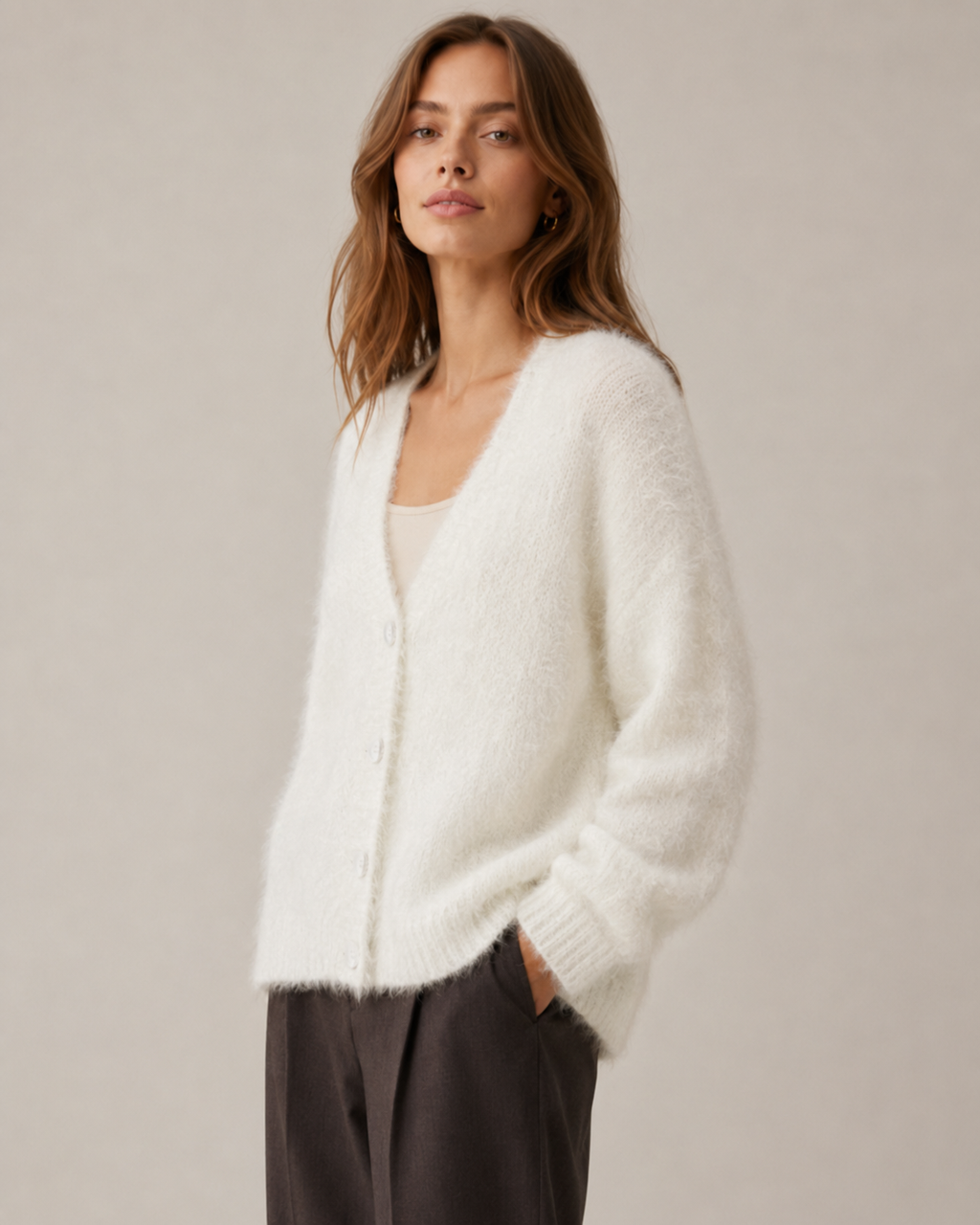Women's Oversized Cardigan | Button Up Long Sleeve Knit Cardigan