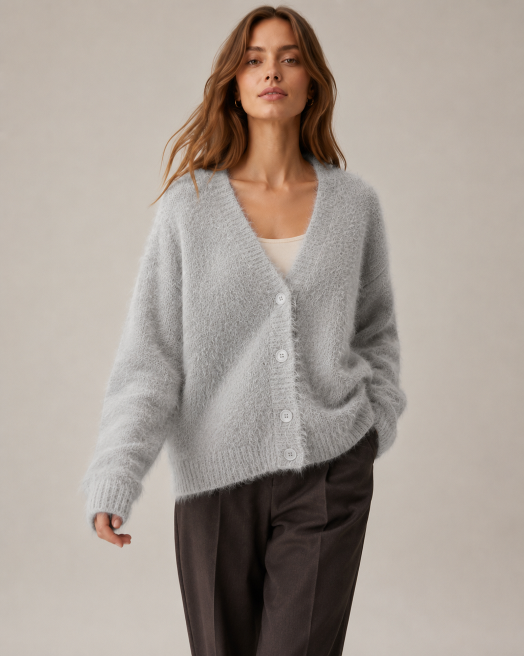 Women's Oversized Cardigan | Button Up Long Sleeve Knit Cardigan