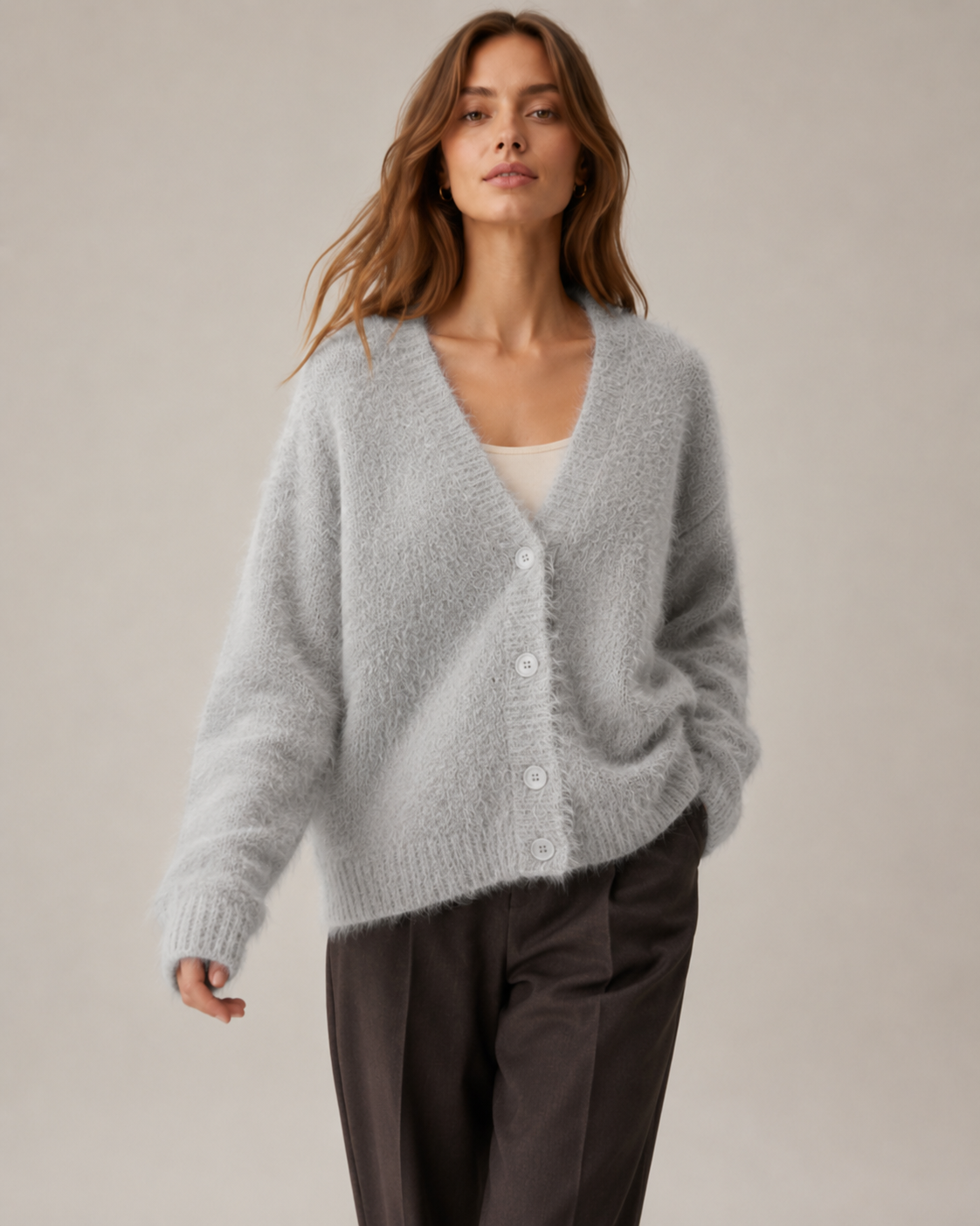 Women's Oversized Cardigan | Button Up Long Sleeve Knit Cardigan
