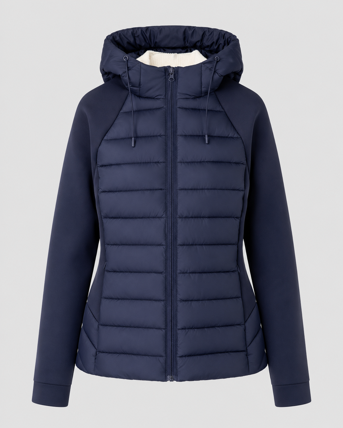 Women's Hooded Quilted Puffer Jacket with Zip Front