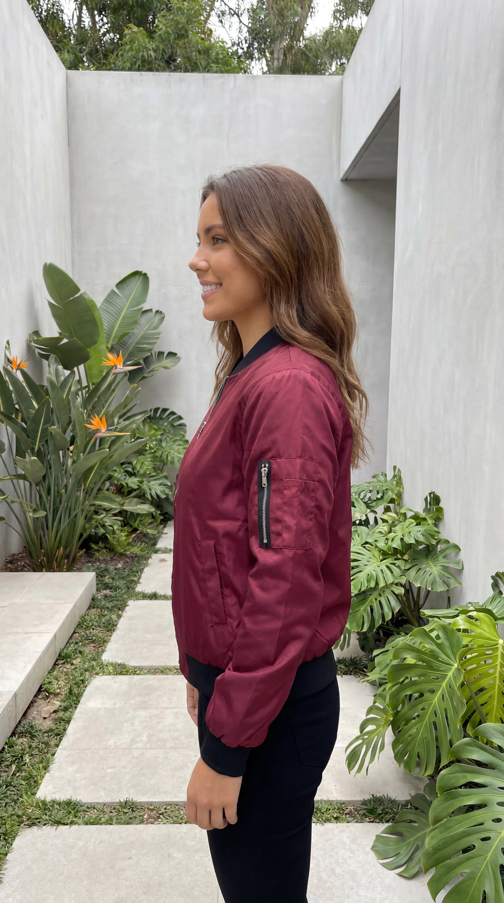 Women’s Lightweight Zip Front Bomber Jacket