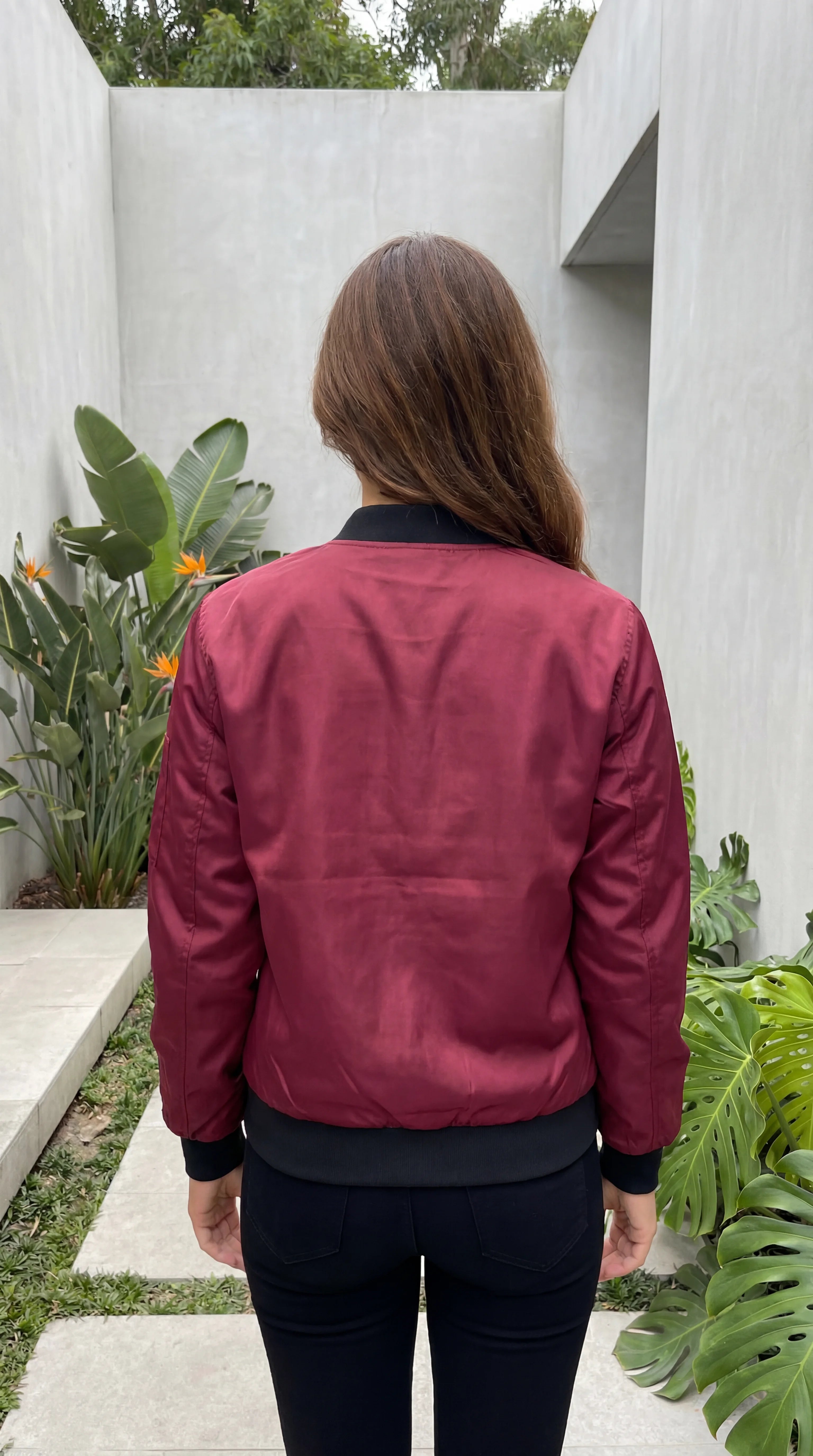 Women’s Lightweight Zip Front Bomber Jacket