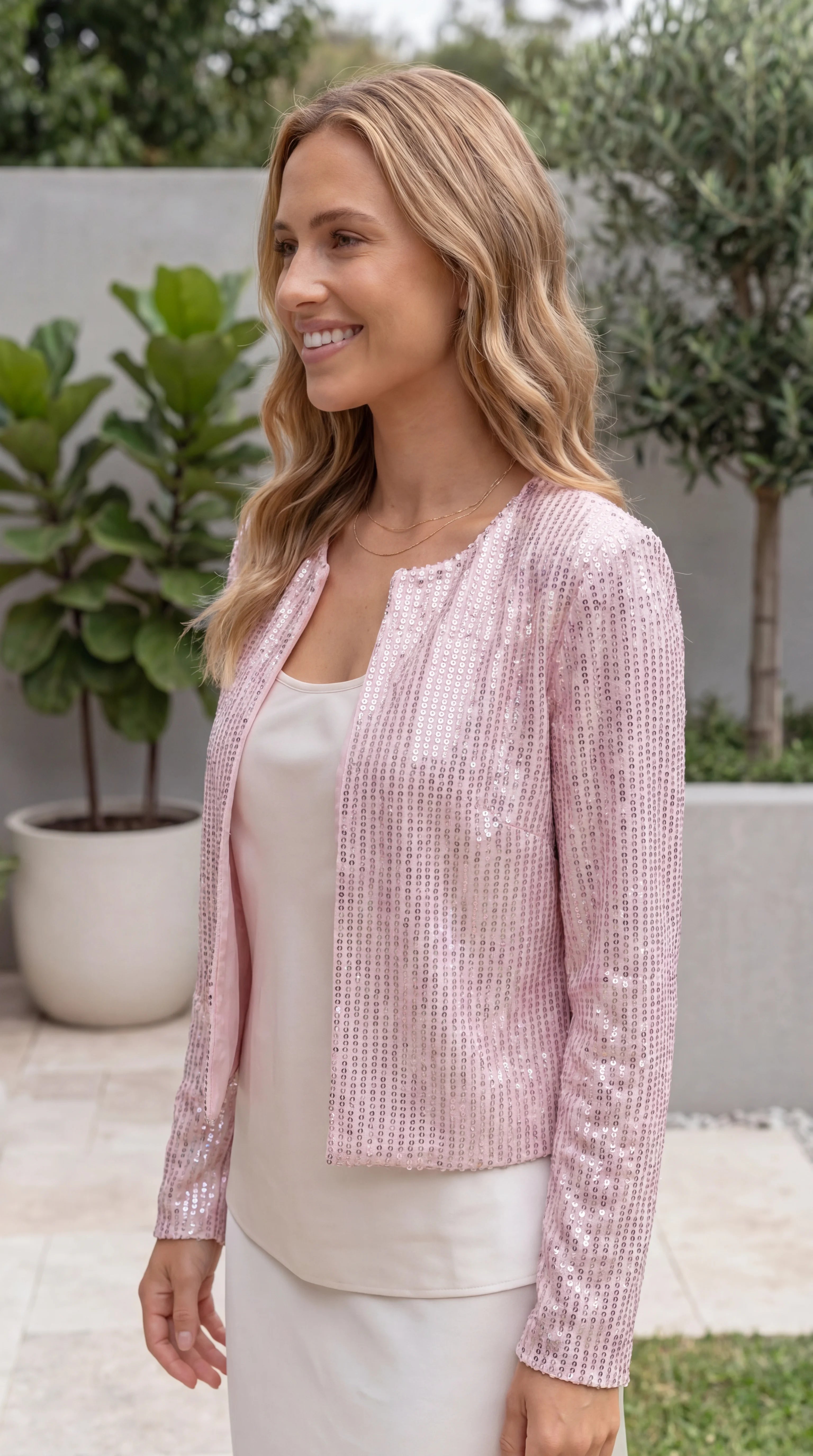 Women’s Open Front Sequin Jacket