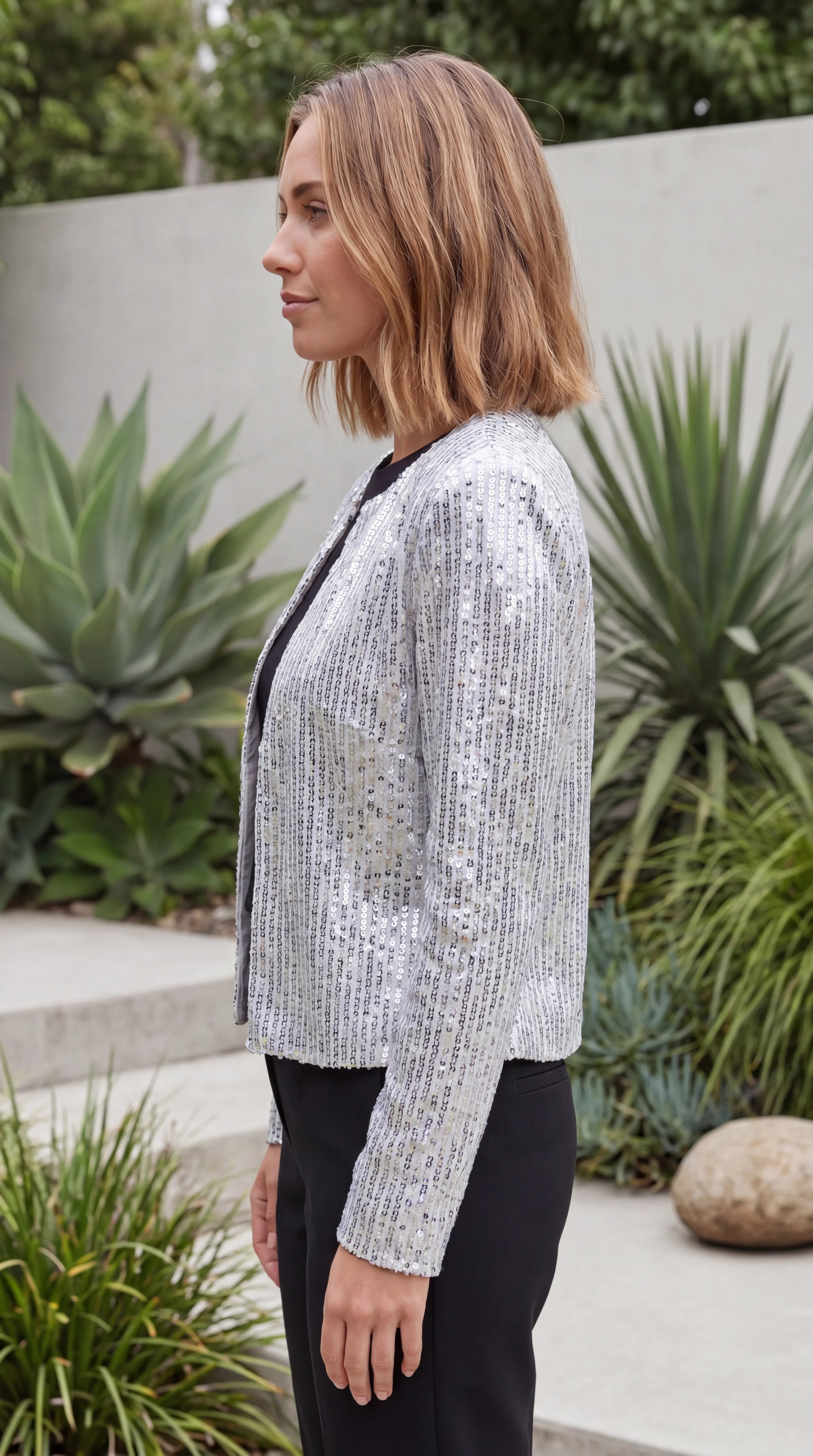 Women’s Open Front Sequin Jacket