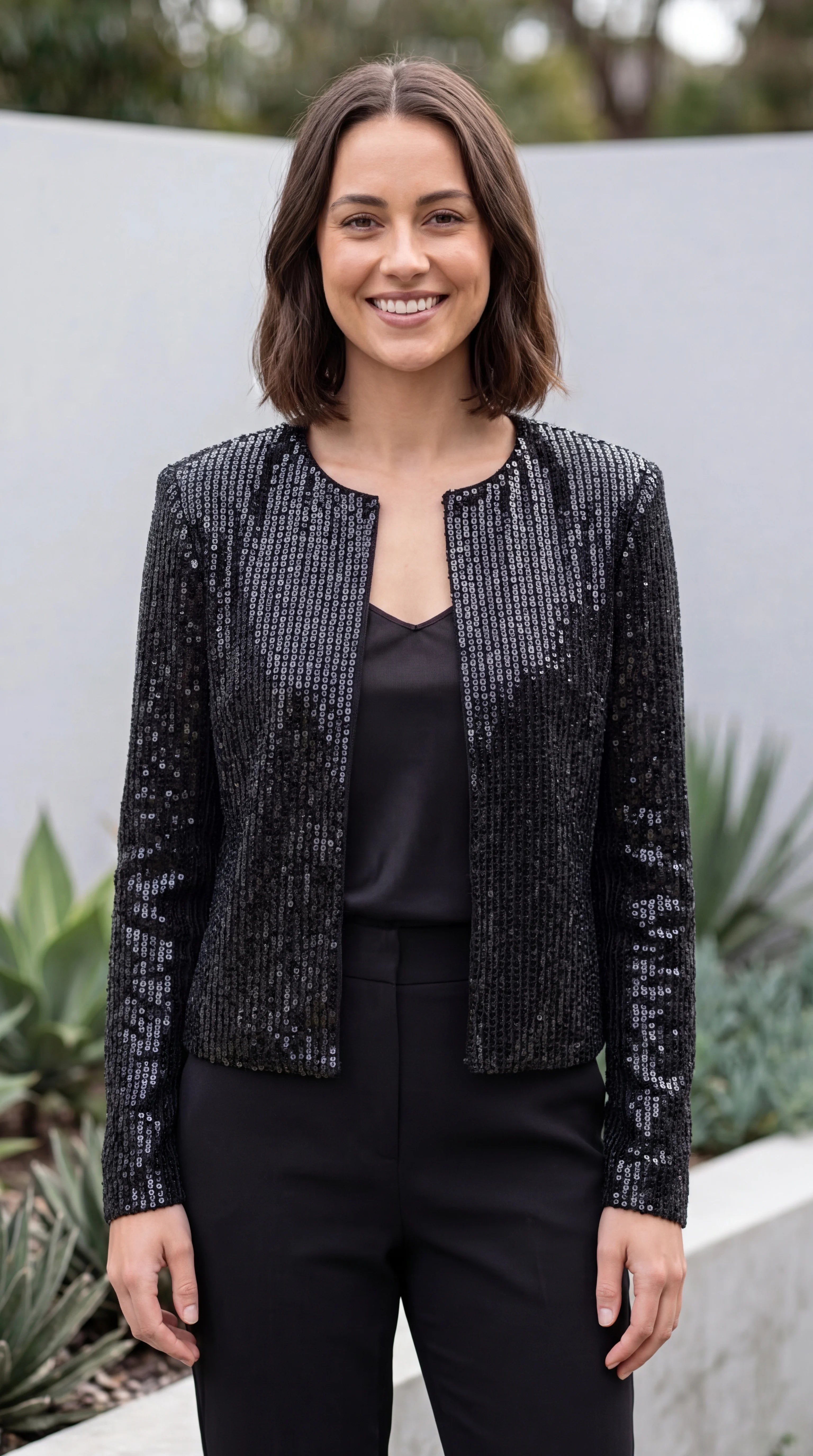 Women’s Open Front Sequin Jacket