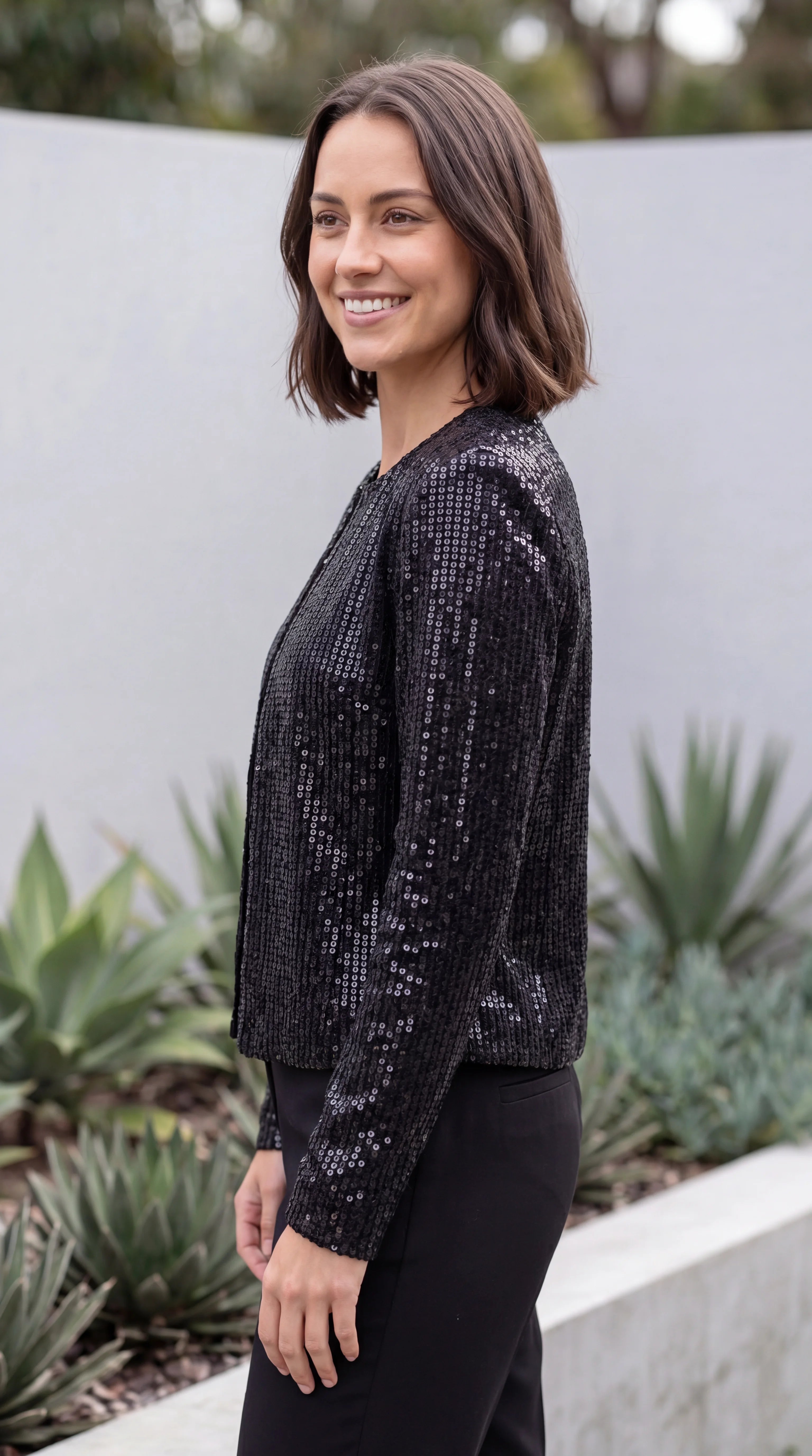 Women’s Open Front Sequin Jacket