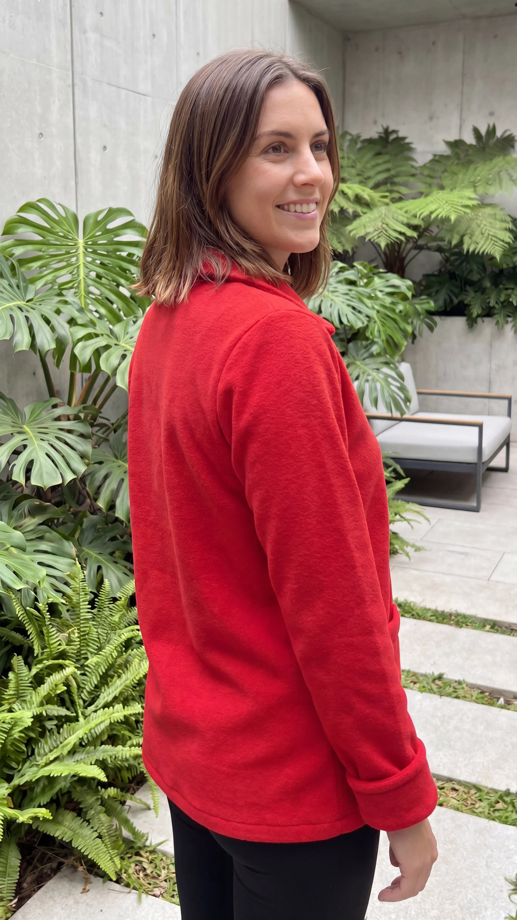 Women’s Zip Front Knitted Jacket With Pockets