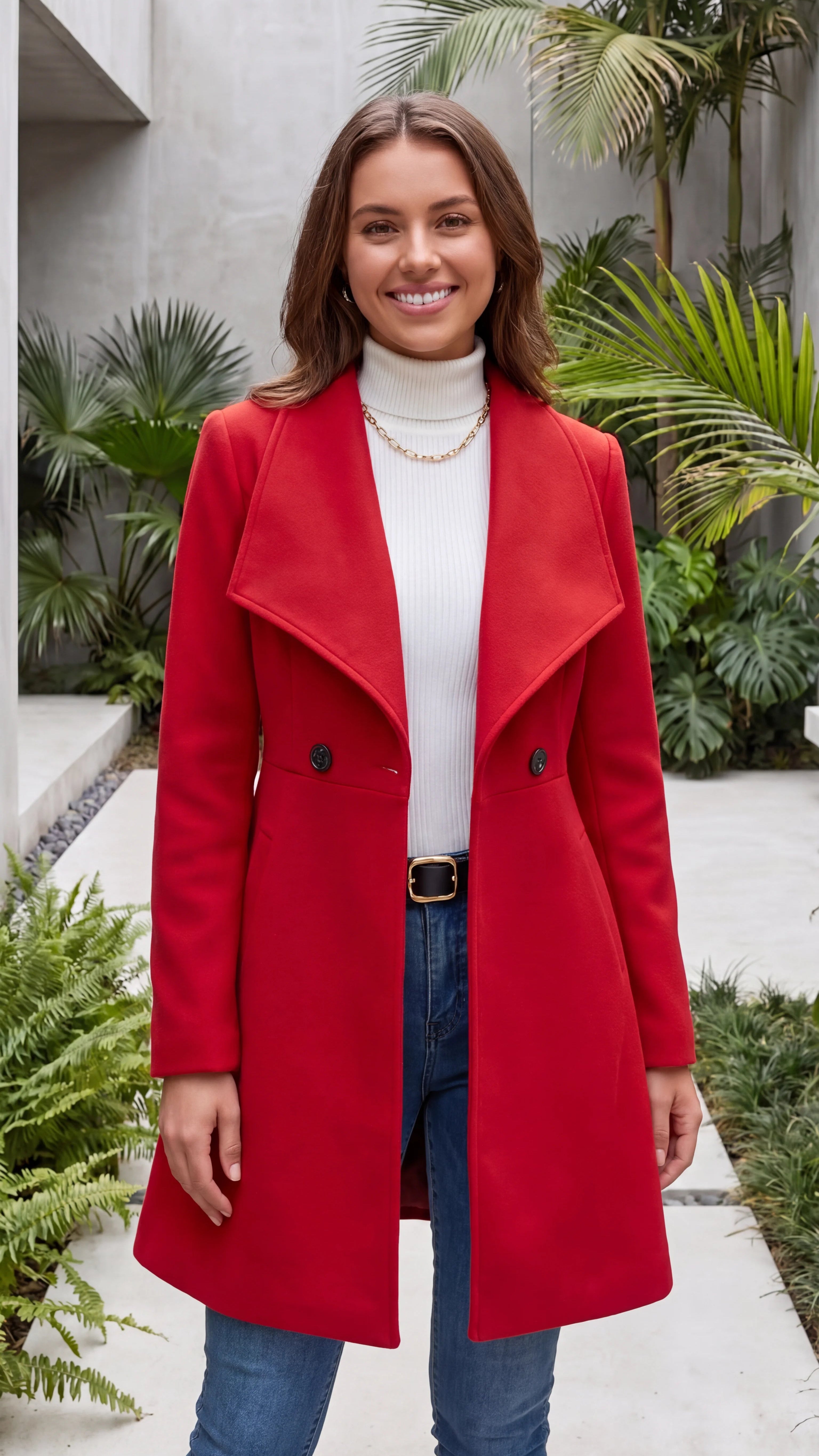 Women's Lapel Double Breasted Winter Coat