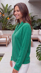 Women's Shawl Collar Long Sleeve V Neck Knit Jumper