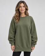 Women's Oversized Crewneck Sweatshirt Pullover
