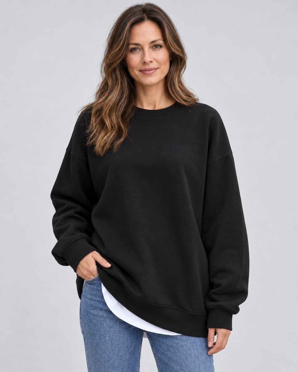 Women's Oversized Crewneck Sweatshirt Pullover