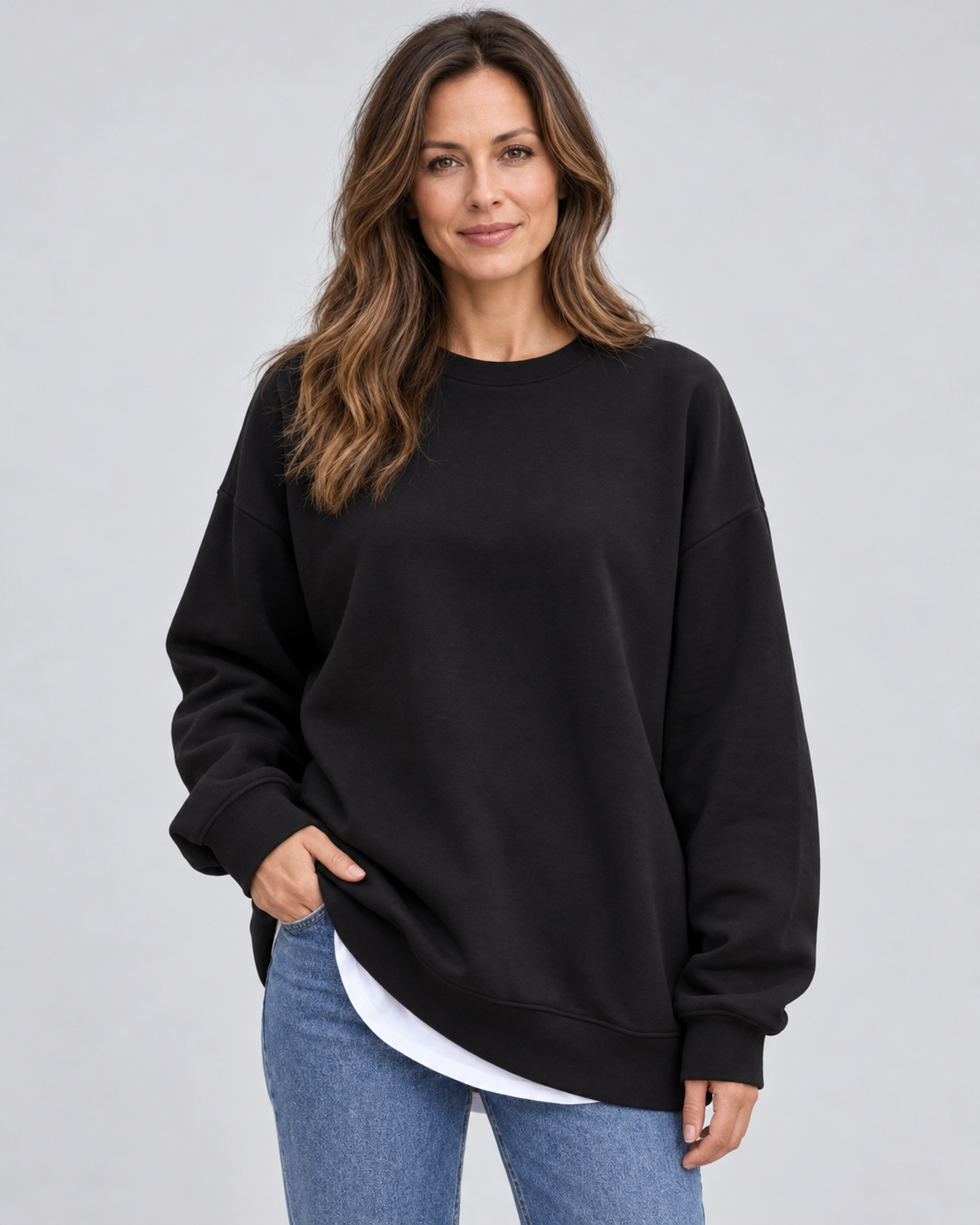 Women's Oversized Crewneck Sweatshirt Pullover