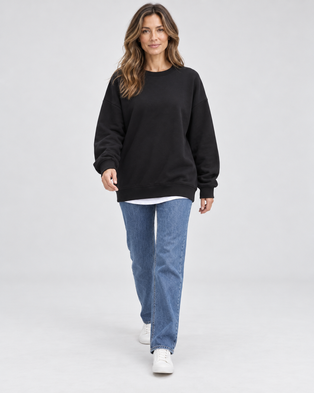 Women's Oversized Crewneck Sweatshirt Pullover