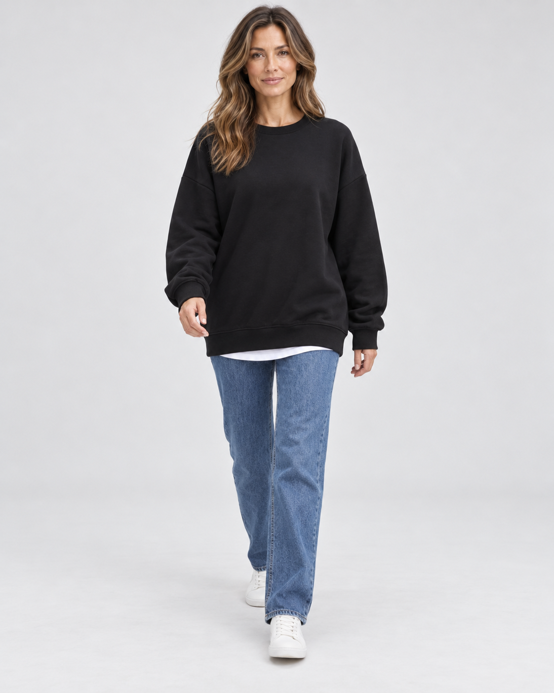 Women's Oversized Crewneck Sweatshirt Pullover