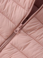 Women's Slim Quilted Hooded Puffer Jacket with Zip Front
