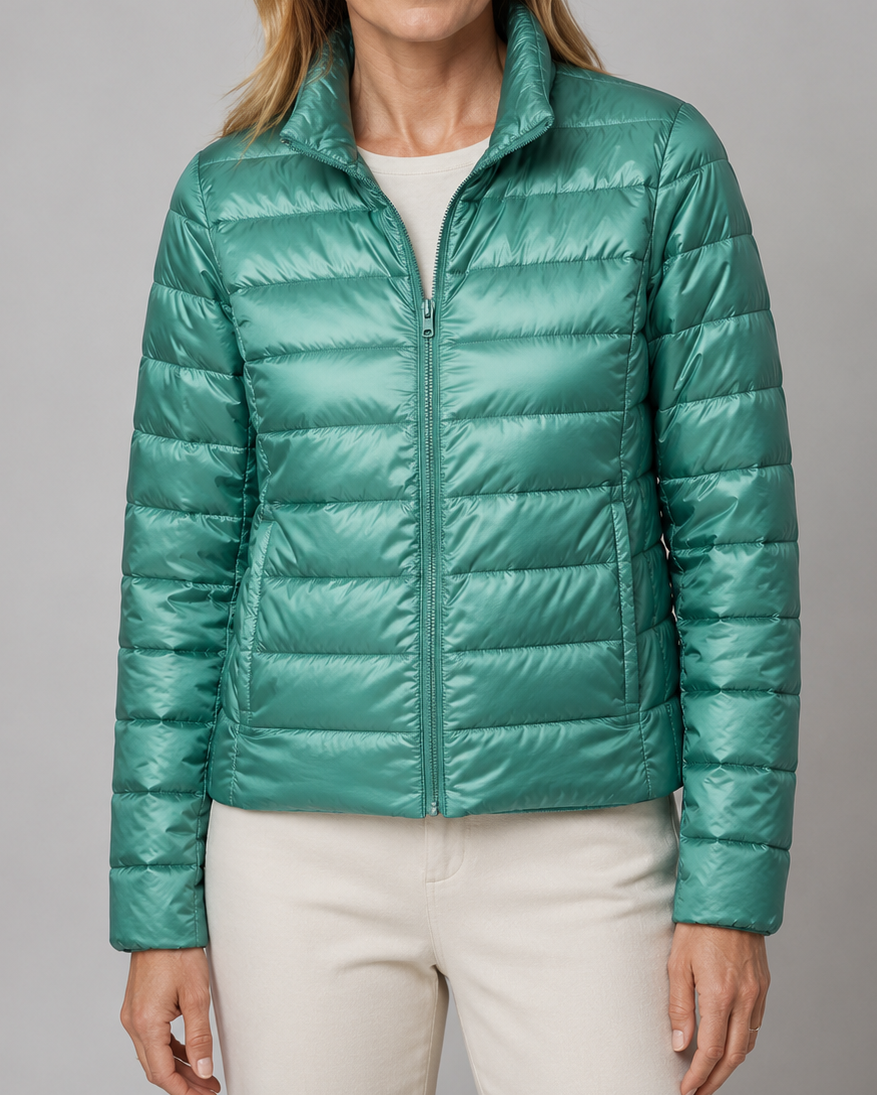 Women's Lightweight Quilted Jacket | Padded Zip Up Puffer Coat