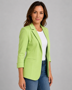 Women's Open Front Blazer | Notch Lapel Long Sleeve Tailored Jacket