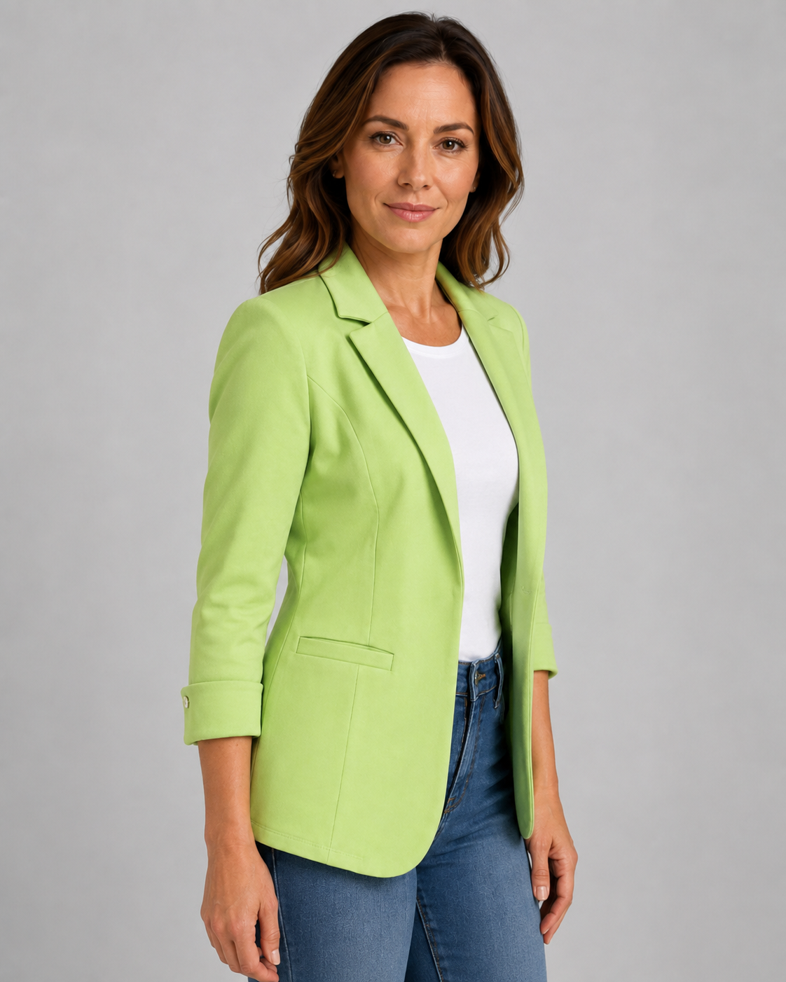 Women's Open Front Blazer | Notch Lapel Long Sleeve Tailored Jacket