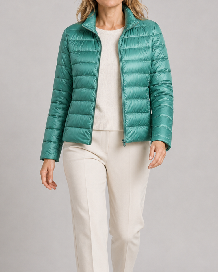Women's Lightweight Quilted Jacket | Padded Zip Up Puffer Coat
