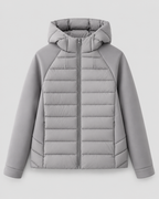 Women's Hooded Quilted Puffer Jacket with Zip Front