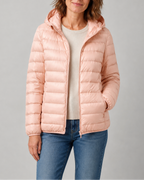 Women's Puffer Jacket | Hooded Lightweight Quilted Zip Up Coat
