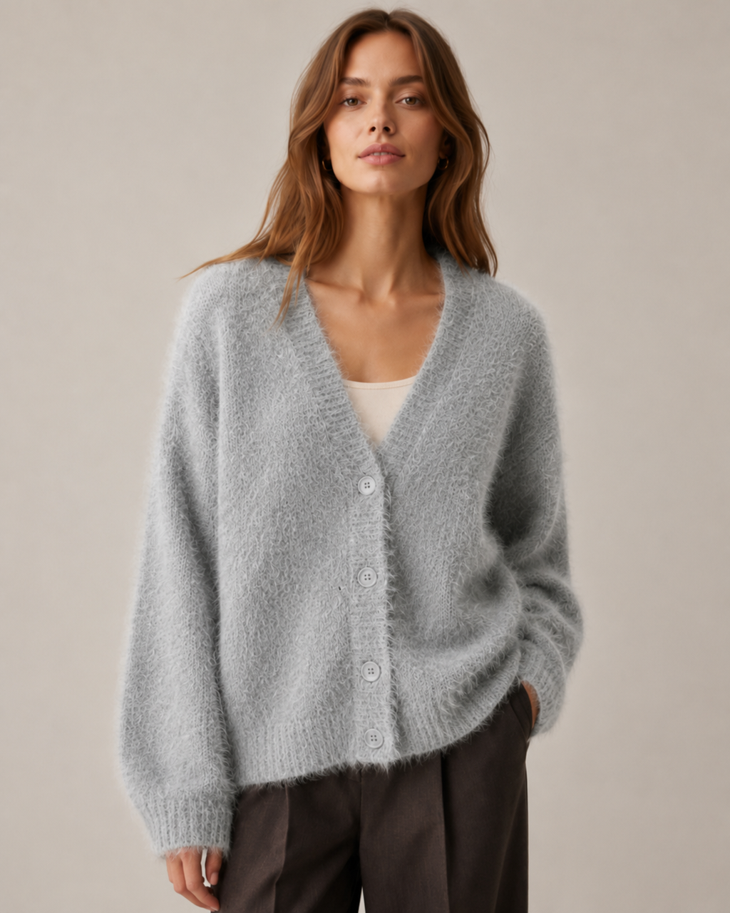 Women's Oversized Cardigan | Button Up Long Sleeve Knit Cardigan