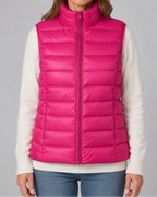 Women's Padded Gilet | Lightweight Stand Collar Zip Up Quilted Vest