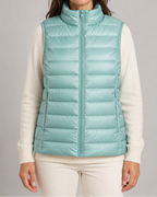 Women's Padded Gilet | Lightweight Stand Collar Zip Up Quilted Vest
