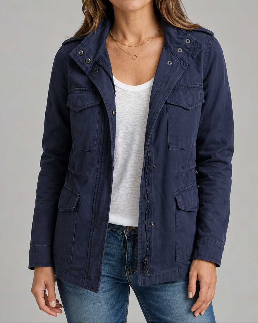 Women's Lightweight Zip Up Utility Jacket