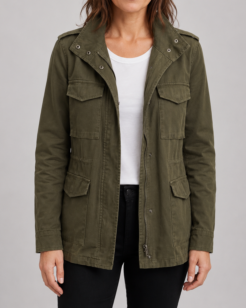 Women's Lightweight Zip Up Utility Jacket