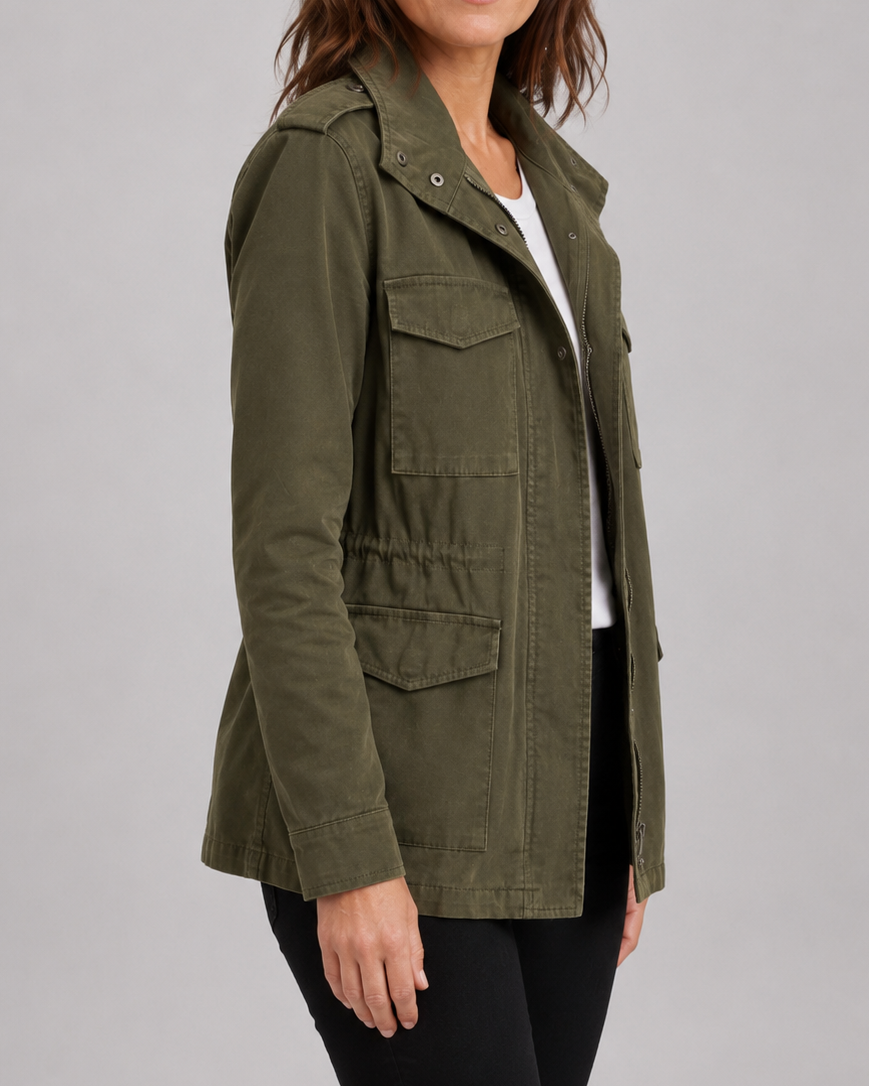 Women's Lightweight Zip Up Utility Jacket