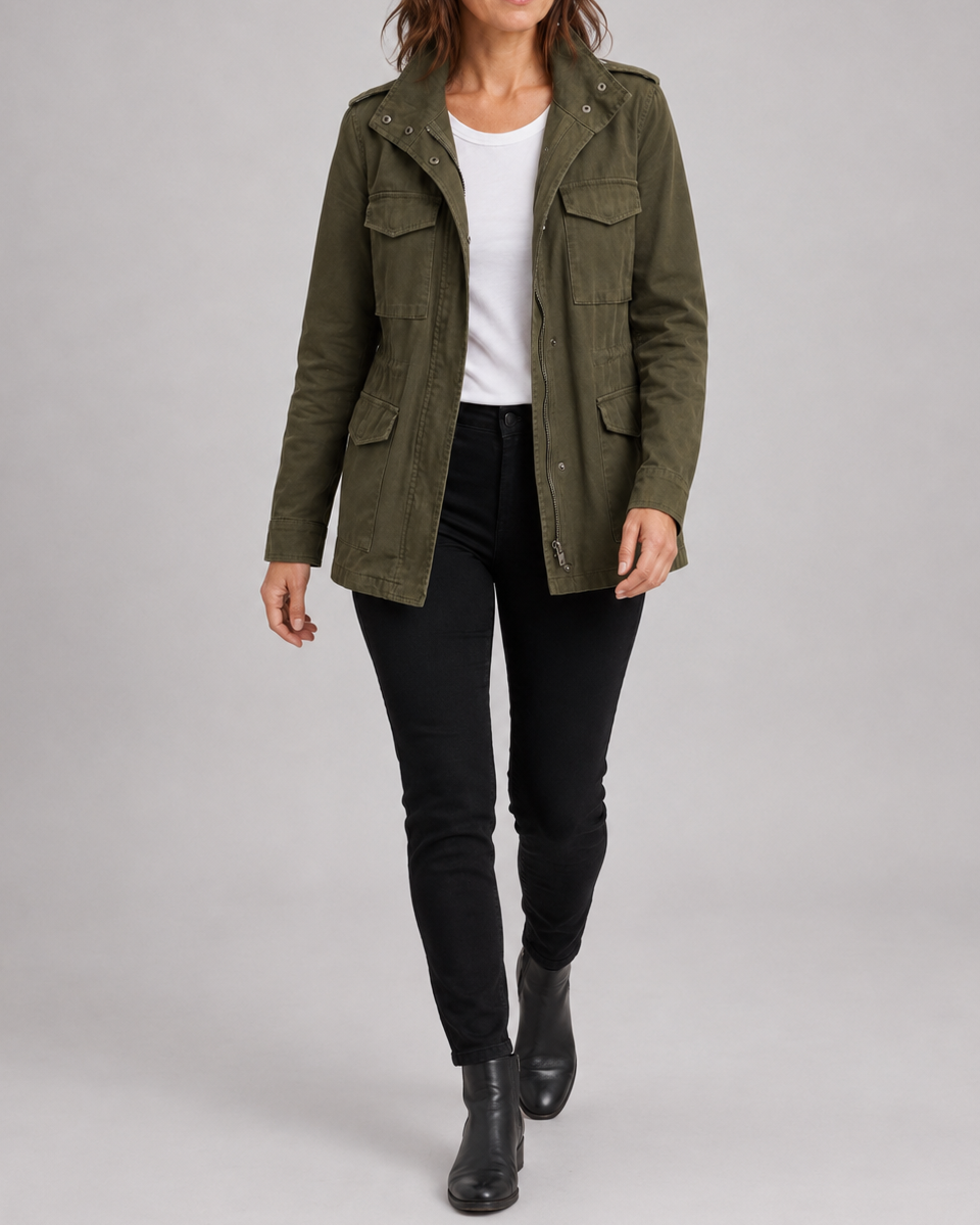 Women's Lightweight Zip Up Utility Jacket