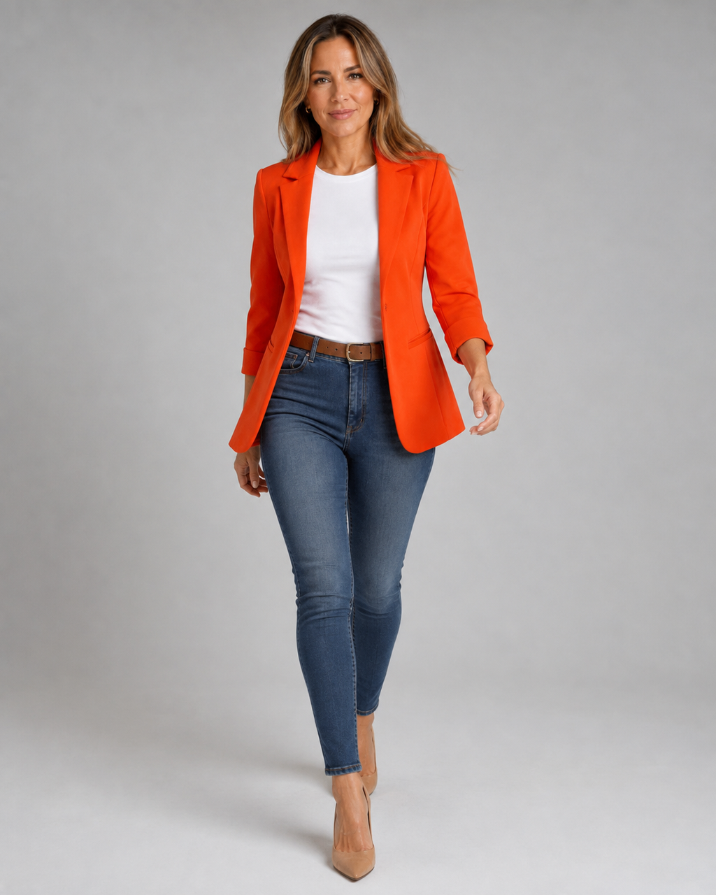 Women's Open Front Blazer | Notch Lapel Long Sleeve Tailored Jacket