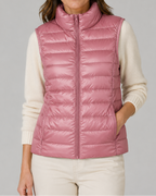 Women's Padded Gilet | Lightweight Stand Collar Zip Up Quilted Vest